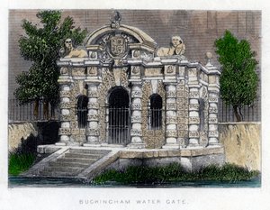 Puerta de agua de Buckingham, el Strand, Londres, c.1850