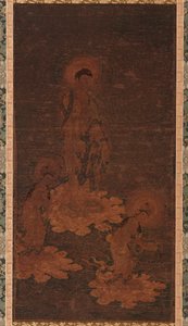 Descenso de bienvenida de Buda Amida, período Kamakura, siglo XIV