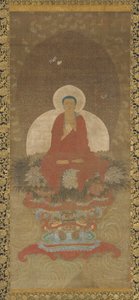 Buda entronizado en una estera de hierba Kusa, siglo XVII de Unbekannt