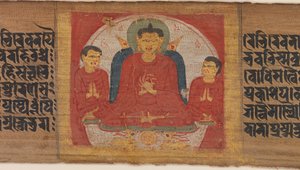 Buda con las manos levantadas en Dharmacakra Mudra, ca. 1090