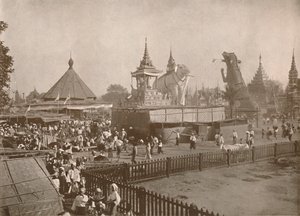 Escena de cremación budista - Un Phoongyi-byan, 1900 de Unbekannt