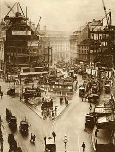 Obras en Piccadilly Circus en Londres, 1926, 1935 de Unbekannt