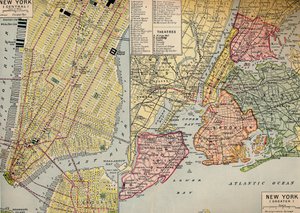Centro de negocios de Nueva York en el extremo marítimo de Manhattan y alrededores, c1930s de Unbekannt
