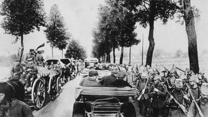 Carretera concurrida, Primera Guerra Mundial, 1915 de Unbekannt