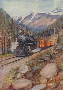 Tren del C.P.R. en las Montañas Rocosas de Unbekannt