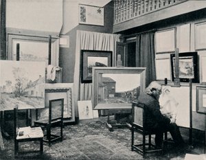 C. Cazin en su estudio, c1897 de Unbekannt