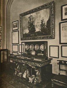 Gabinete de reliquias de Nelson en la sala del comité de Lloyds, c1935 de Unbekannt