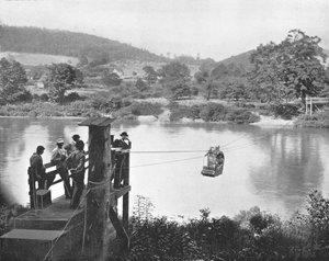 Ferry de cable, cerca de La Colle, Pensilvania, EE.UU., c1900 de Unbekannt