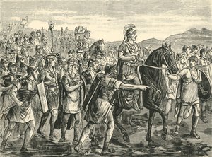 César cruzando el Rubicón, 1890 de Unbekannt