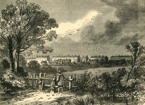Camden Town, desde Hampstead Road, Marylebone, 1780, c1876 de Unbekannt