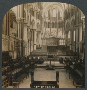 Catedral de Canterbury - Vista interior, Canterbury, Inglaterra, c1910
