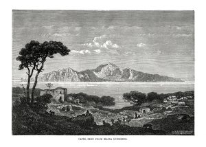 Capri visto desde Massa Lubrense, Italia, 1879 de Unbekannt