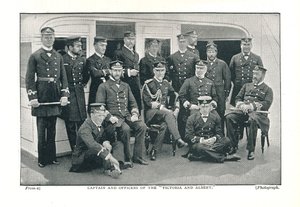 Capitán y Oficiales del Victoria y Albert, el Yate de la Reina
