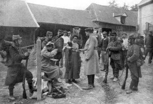 Prisioneros alemanes capturados, Francia, agosto de 1914 de Unbekannt