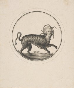 Caricatura mostrando a María Antonieta como un leopardo de Unbekannt