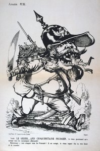 Caricatura de Guillermo I de Prusia, guerra franco-prusiana, 1870-1871 de Unbekannt