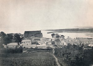 Carlingford - Mostrando las ruinas del Castillo de Carlingford, 1895