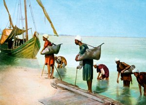 Llevando agua, Luxor, Egipto, siglo XX de Unbekannt