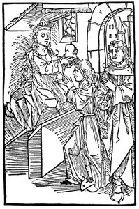 Cassandra, princesa y profetisa troyana legendaria, entregando una profecía de Unbekannt