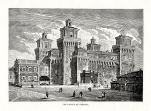 Castello Estense, Ferrara, Italia, 1879 de Unbekannt