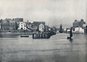 Castletown - Desde el muelle, mostrando el Castillo de Rushen, 1895 de Unbekannt