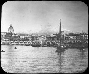 Catania y el Monte Etna, Sicilia, Italia, finales del siglo XIX o principios del XX de Unbekannt