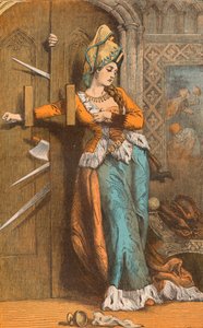 Catherine Douglas bloqueando la puerta, siglo XV, c. 1910 de Unbekannt
