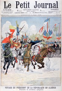 Cabalgata de tropas nativas durante la visita del Presidente Loubet a Argelia, 1903 de Unbekannt