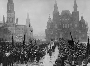 Celebraciones con motivo del 8º aniversario de la Revolución de Octubre en Moscú, 1925 de Unbekannt
