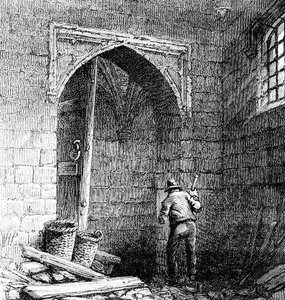 Bodegas bajo las Casas del Parlamento en la época del Rey Jacobo I, c1902 de Unbekannt