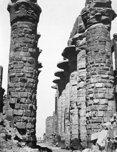 Calle central del gran templo de Karnak, Egipto, 1878 de Unbekannt