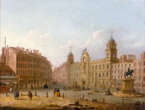 Charing Cross y Northumberland House, finales del siglo XVIII de Unbekannt