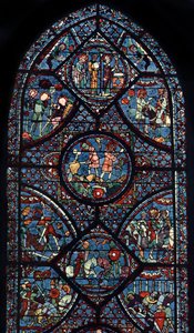 Ventana de Carlomagno, Catedral de Chartres, Francia, c. 1225 de Unbekannt