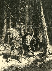 Carlos VI en el bosque de Le Mans, 1392, 1890 de Unbekannt