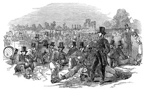 Agitación cartista, la fuerza policial en Bonners Fields, 1848, 1900 de Unbekannt