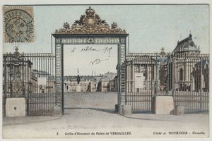 Chateau de Versailles: reja de honor - Postal fechada en 1905 de Unbekannt