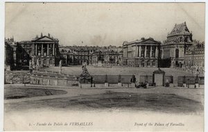 Chateau de Versailles: vista de la fachada - Postal finales del siglo XIX-principios del XX