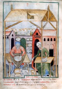 Fabricación de queso, 1390-1400 de Unbekannt