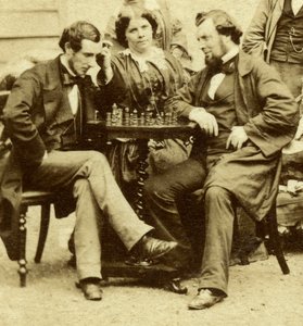Ajedrez y cartas, c1850s