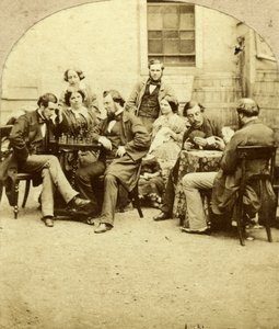 Ajedrez y cartas, c1850s