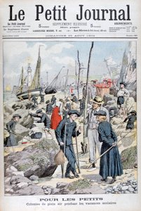 Campamento de vacaciones infantiles durante las vacaciones escolares, 1903 de Unbekannt