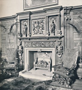 Chimenea en el Gran Salón, Castle Ashby, Northampton, 1927 de Unbekannt