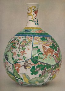 Botella de porcelana china en esmalte Famille Verte. Período de Kangxi, 1662-1722, 1928 de Unbekannt