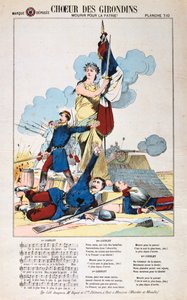 Choeur des Girondins, hoja de canción, guerra franco-prusiana, 1870-1871