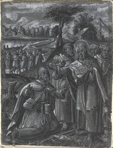 Cristo disputando con los doctores [recto], c. 1600 de Unbekannt