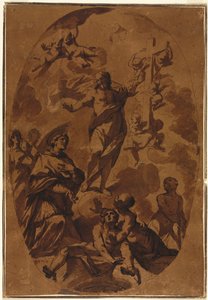 Cristo Triunfante Apareciendo a un Santo Intercesor, 1600s de Unbekannt