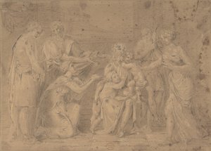 Cristo y los Niños, siglo XVII de Unbekannt