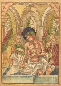 Cristo en la tumba con dos ángeles, 1490-1500
