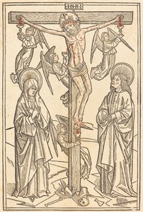 Cristo en la Cruz con Ángeles, 1481 de Unbekannt