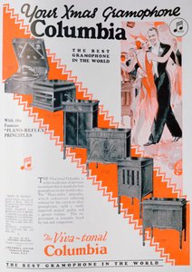 Anuncio navideño para gramófonos Columbia, 1929 de Unbekannt